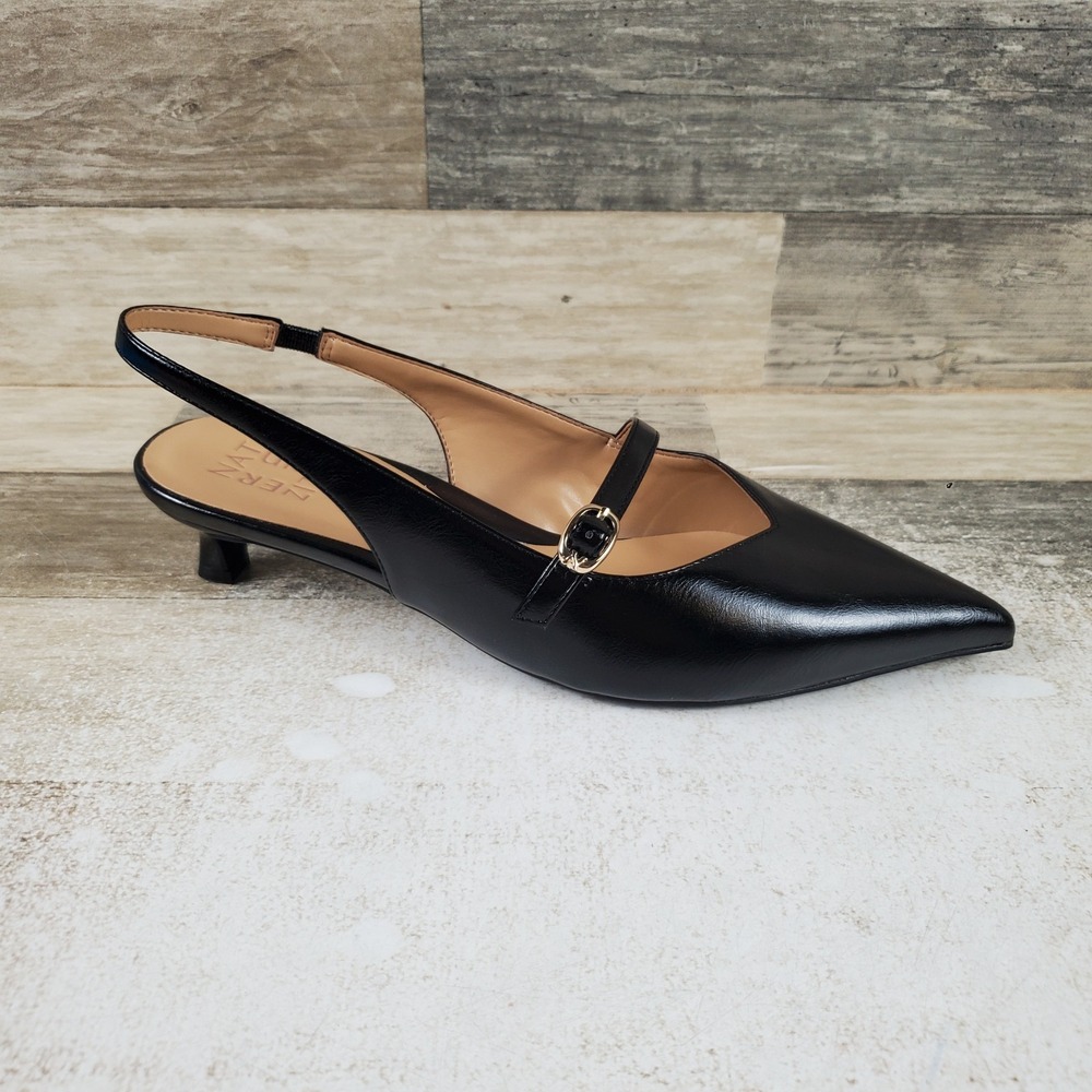 Naturalizer Womens Grayson Mary Jane Slingback Pumps Sz 9.5 M Black Leather